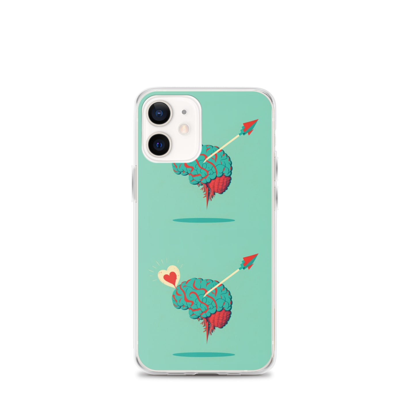 Funda transparente para iPhone® Cerebro enamorado