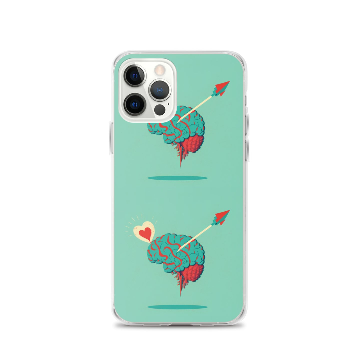 Funda transparente para iPhone® Cerebro enamorado