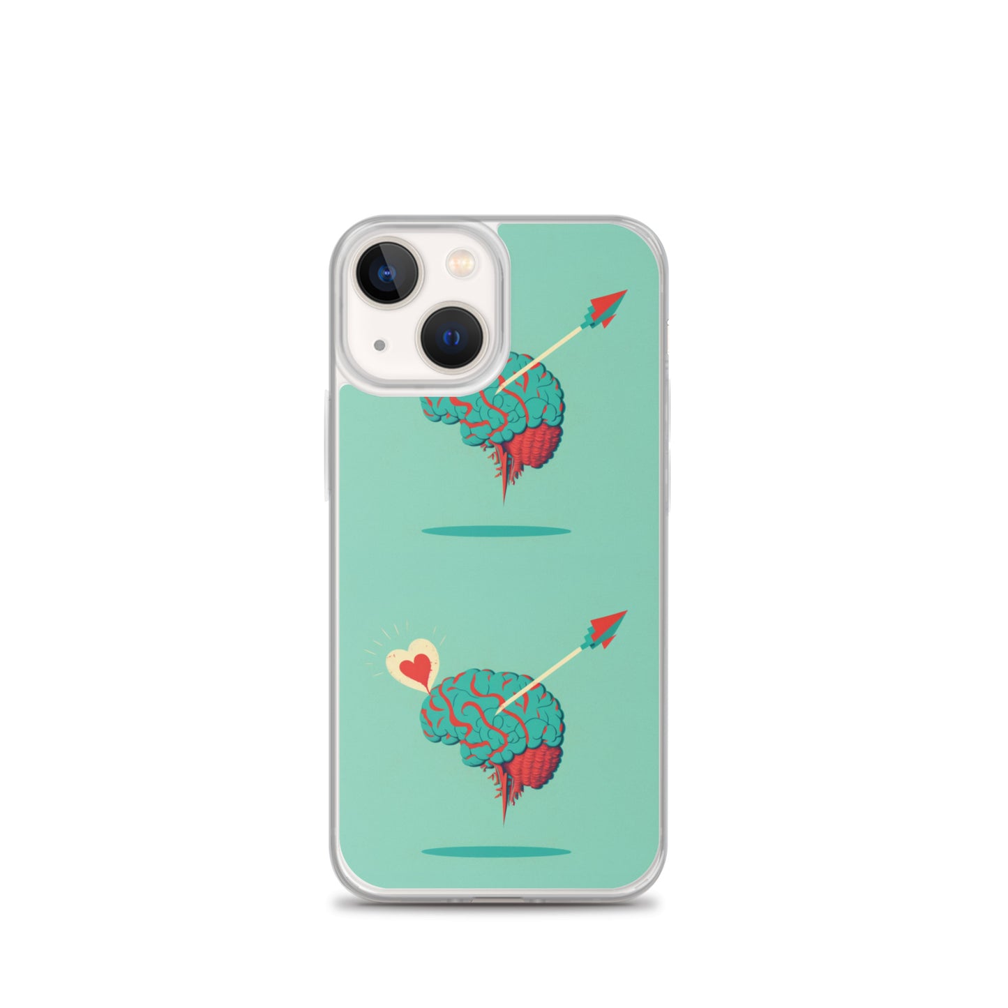 Funda transparente para iPhone® Cerebro enamorado