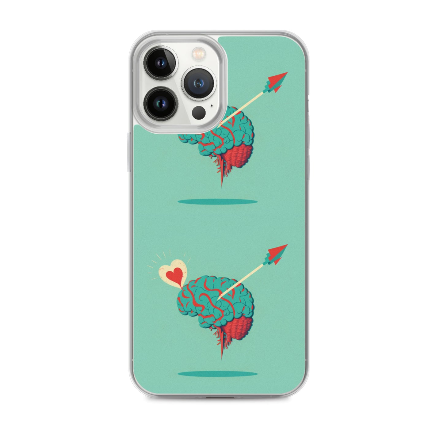 Funda transparente para iPhone® Cerebro enamorado