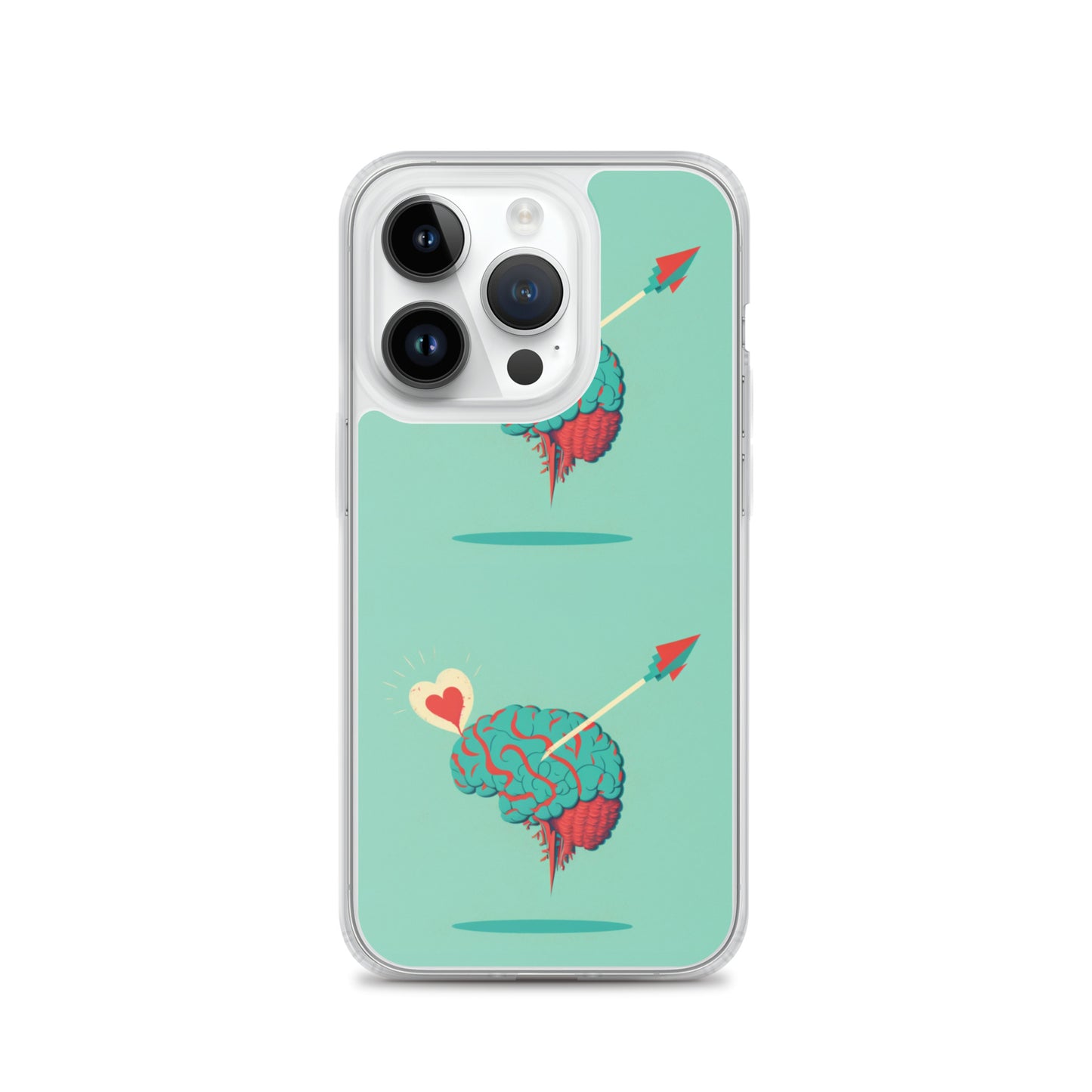 Funda transparente para iPhone® Cerebro enamorado