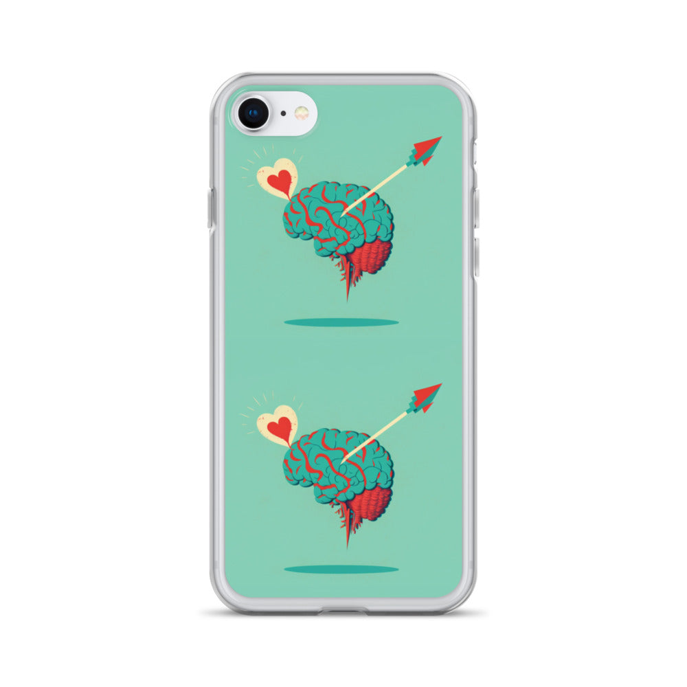 Funda transparente para iPhone® Cerebro enamorado