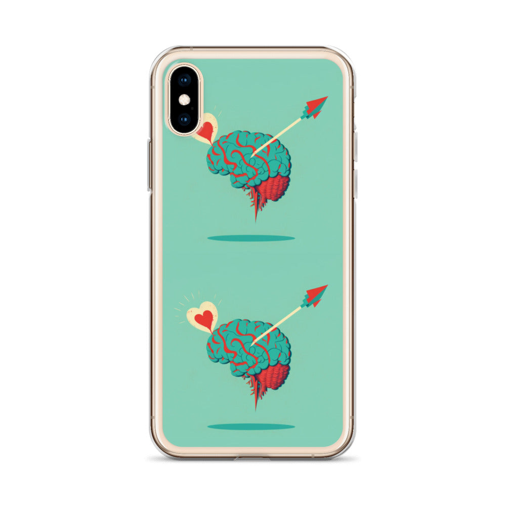 Funda transparente para iPhone® Cerebro enamorado