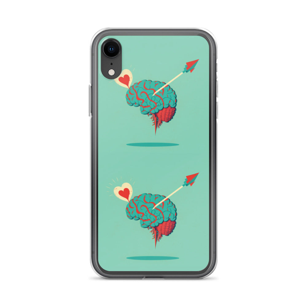 Funda transparente para iPhone® Cerebro enamorado