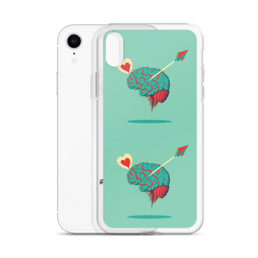 Funda transparente para iPhone® Cerebro enamorado