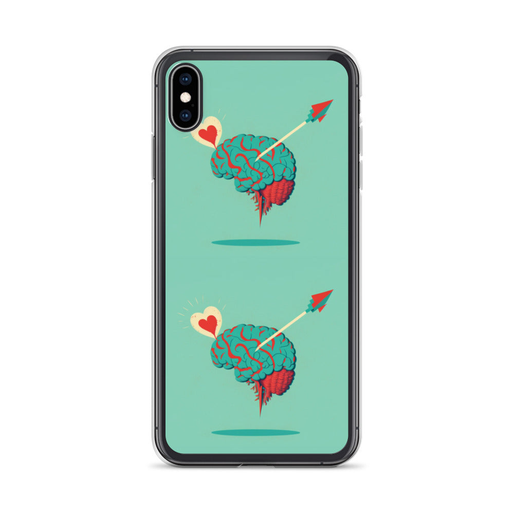 Funda transparente para iPhone® Cerebro enamorado