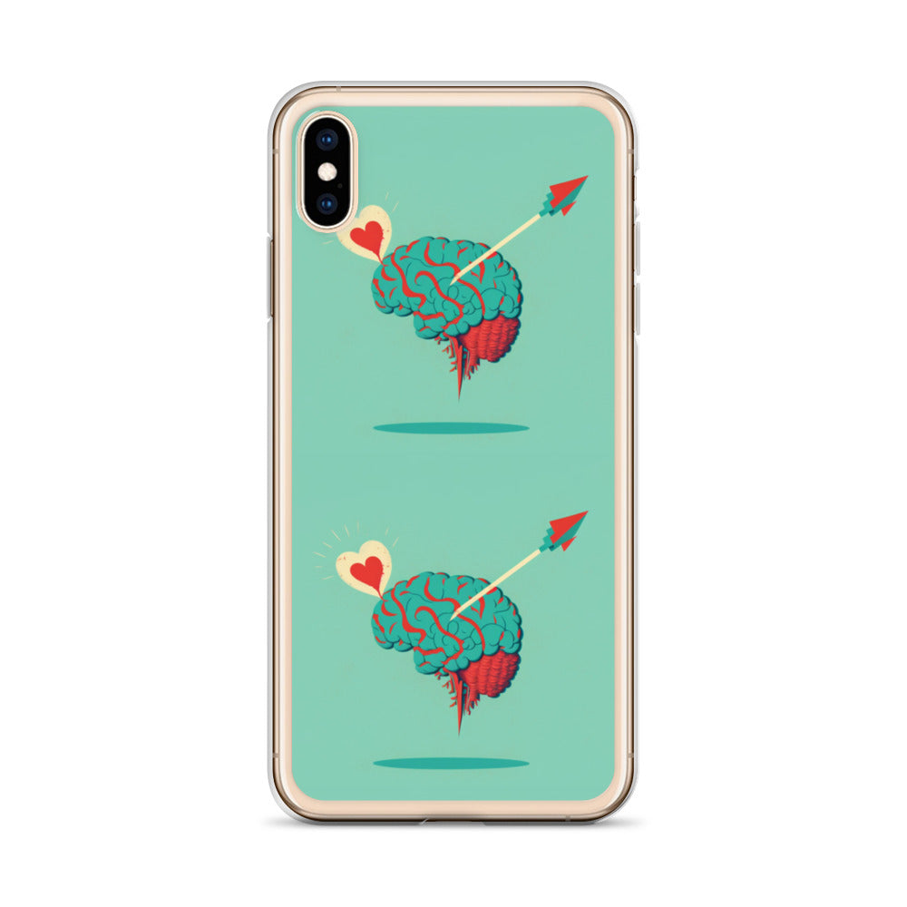 Funda transparente para iPhone® Cerebro enamorado