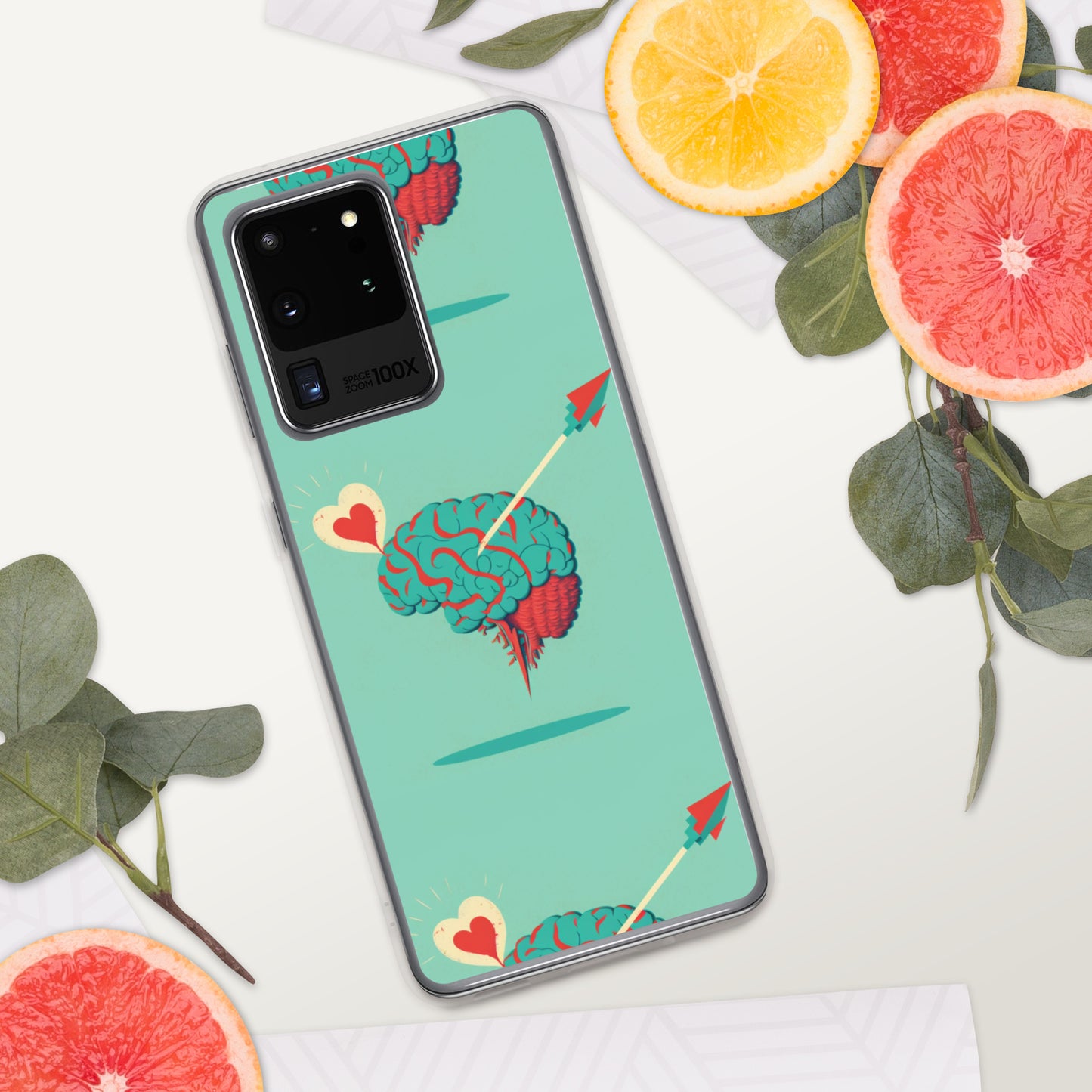 Funda transparente para Samsung® Cerebro enamorado